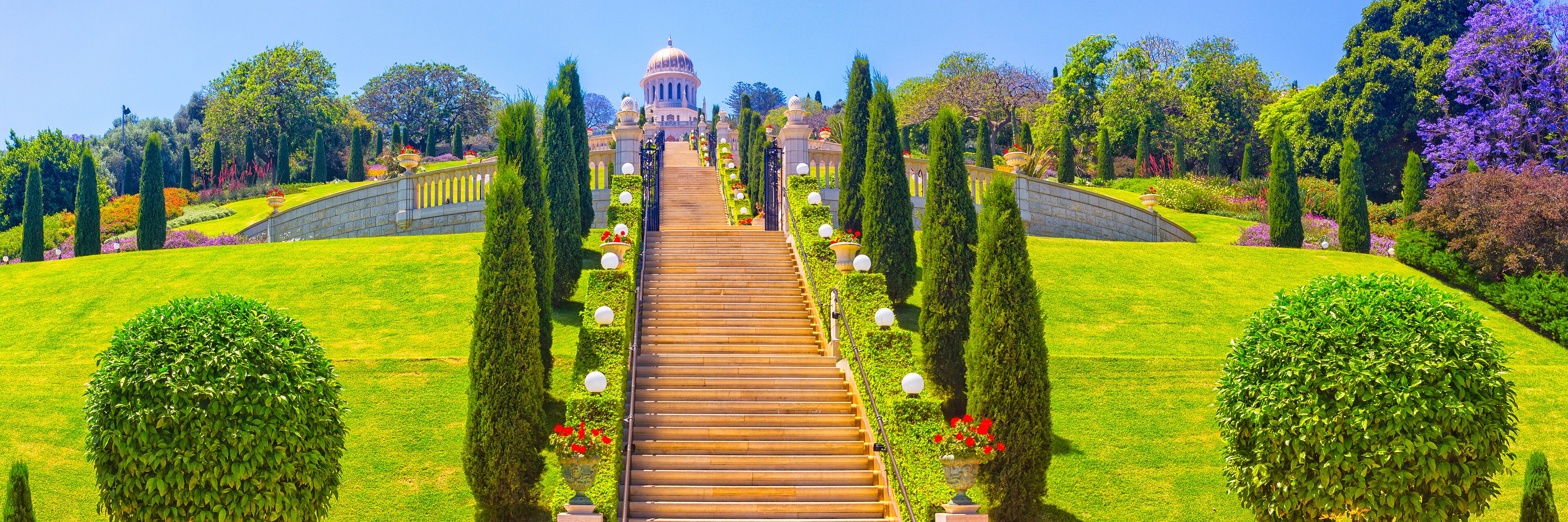 The Baha'i terraces climbing Mount Carmel